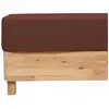 Atmosphera - Drap Housse Flora Gaze de Coton Marron 140x190cm
