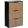 3S. x Home Étagère Mix'n'door 6 cases effet bois et noir