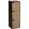 3S. x Home Étagère Mix'n'door 3 cases effet bois et noir