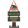 Déco de Noël Pancarte murale Elfe et Joyeuses Fêtes H 35 cm