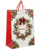 Sac cadeau imprimé couronne de Noël Dream taille jumbo rouge et blanc ...