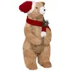 Déco de Noël Ours Marron avec Bonnet Rouge H 75 cm - Feeric Christmas