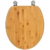 Abattant WC - 5Five - Bambou - Universel - 37x45.5 cm - Charnières Métal