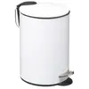 Five - Poubelle de salle de bain en métal Blanc Soft Close 3 L