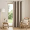 ATMOSPHERA Rideau occultant total avec couche d'enduit polyester beige 140x260 cm