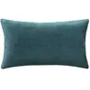 ATMOSPHERA Coussin Dolce effet velours déhoussable 58x38 cm - Bleu canard