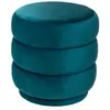 Atmosphera Créateur D'intérieur - Pouf Sinan velours bleu canard