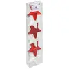 ATMOSPHERA Sujet de Noël 6 Pièces "Christmas Country" 6cm Rouge & Blanc