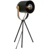 Atmosphera - Lampe trépied Bil - noir - bois et doré - métal H45 cm