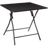 Five - Table d'appoint Pliante Noir en Bois et Métal 80 x 80 cm