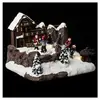 ATMOSPHERA Village de Noël chalet et patineur animé 9 LED à piles Feeric lights & christmas