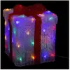 Fééric Lights and Christmas® Déco lumineuse Paquet Cadeau 50 LED Multicolore 8 Jeux de lumière H 47 cm