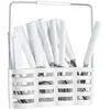 Secret de Gourmet Set De Couverts Pour 6 Personnes Avec Support, Acier Inoxydable, Blanc
