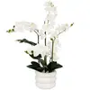 ATMOSPHERA 3S. x Home Orchidée artificielle en pot Mick pot en céramique blanc