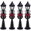 Accessoires pour Village de Noël Lampadaires lumineux et décorés