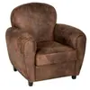 AC-DÉCO Atmosphera - Fauteuil Club Stanis Effet Cuir Vieilli