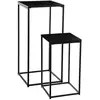 Atmosphera Duo De Tables D'appoint Gota En Métal - Noir