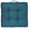 Atmosphera Coussin de sol Dorian - 40 x 40 cm - Bleu canard