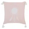 Pp No Name Coussin à pompons au motif attrape-rêves - L 40 x l 40 cm - Rose