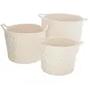 Atmosphera for Kids - Lot de 3 Paniers de Rangement Lurex 24cm Naturel