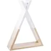 AC-DÉCO Etagère tipi - 30 x 39 x 10 cm - Pin - Blanc 30 cm Marron Et Rose