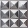 Sticker carrelage Pic - ATMOSPHERA - 9C X 6 - PVC - Argent - Gris