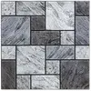 Atmosphera - Lot de 2 Stickers - carrelage - Noir - 30x30 cm