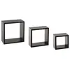 ATMOSPHERA 5five Simply Smart - 3 petites étagères murales fixy cube noir - 5five