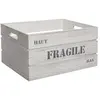 Atmosphera Lot de 6 Cagettes de Rangement encastrables à l'effet vintage - Gris