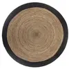 Atmosphera Créateur D'intérieur - Tapis en jute bord noir noir D120cm