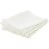 ATMOSPHERA Lot de 4 serviette de table Chambray - L 40 cm x l 40 cm - Blanc