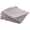 ATMOSPHERA Lot de 4 serviette de table Chambray - L 40 cm x l 40 cm - Gris clair
