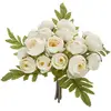 Atmosphera - Bouquet de 18 mini camélias artificiels blanc H30cm créat...