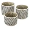 Atmosphera Créateur d'intérieur - Lot de 3 Paniers en Osier Nomade 24cm Naturel