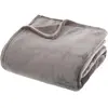 Plaid flanelle gris 180x230cm - Atmosphera créateur d'intérieur