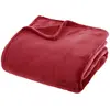 Atmosphera Créateur D'intérieur - Plaid flanelle rouge 180x230cm
