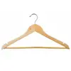 AC-DÉCO Cintres en bois - FIVE - Lot de 8 - Beige - 45 cm - Manteau