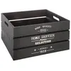 Atmosphera Créateur D'intérieur - Set de 6 caisses Facto cagette bois noir