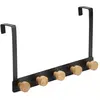 Atmosphera Créateur D'intérieur - Patère 5 têtes métal et bambou noir - 5five