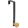 Paris Prix FIVE Simply Smart - Patère en Métal & Bambou 1 Tête 16cm Noir