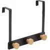 AC-DÉCO 5five Simply Smart - Patère 3 têtes métal et bambou noir - 5five
