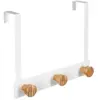 Paris Prix Patère à 3 têtes - 25 x 5 x 20 cm - Bambou - Blanc
