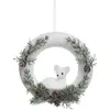 FEERIC LIGHTS & CHRISTMAS Couronne de Noël effet givré et décorée D 22 cm