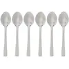 EDM - 6unid Pack Petit Moka Inox Cuillère De Précision Argent 9,5cm