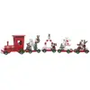 FEERIC CHRISTMAS Déco de Noël Petit Train avec 4 Wagons en Bois L 44.5 cm