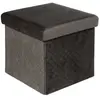 5five Simply Smart - Pouf pliable 31x31cm mix n modul velours gris - 5five