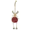 ATMOSPHERA Sujet de Noël "Renne Fourrure" 18cm Rouge