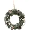 Fééric Lights & Christmas Couronne de  Noël en Bois avec Branches et Déco Cocon Nature D 32 cm