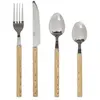 Secret de gourmet - Ménagère 24 Pièces Couverts en INOX Manche Aspect Bois