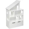 Atmosphera - Bibliothèque Maison- coffres à roulettes - Blanc H104 cm